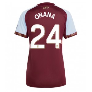 Fotbalové Dres Aston Villa Amadou Onana #24 Dámské Domácí Oblečení 2025-26 Krátký Rukáv